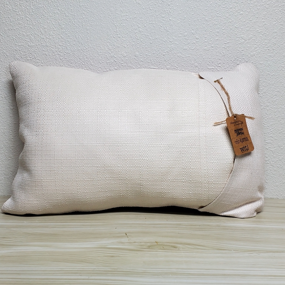 Cat Throw Pillow In Pink Canvas Fabric wQuote "One Cat Shy of Crazy." - Picture 3 of 7